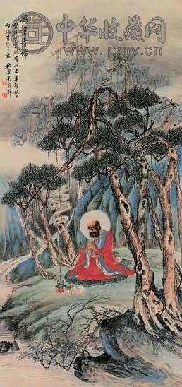 吴穀祥 辛卯秋日(1891年)作 无量寿佛 立轴 设色纸本