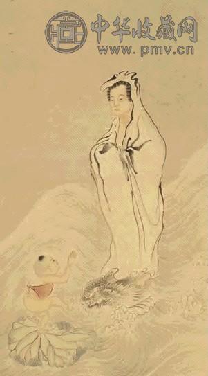 1966年作 人物 轴 设色纸本