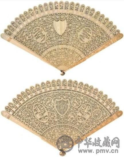 十九世纪 象牙扇 二柄