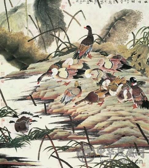 周亚鸣 2004年作 雁哨图 镜心 设色纸本