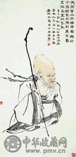 近现代 陈半丁 寿星 轴