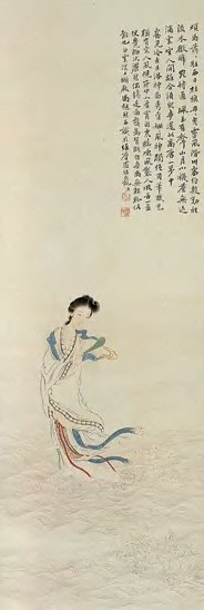 冯超然 近现代 洛神图 轴