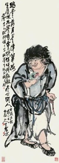 王一亭 刘海戏金蟾 立轴 设色纸本