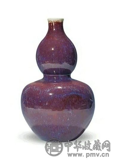 清中期 窑变釉葫芦瓶