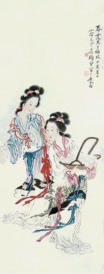 吴光宇 仕女 立轴 纸本设色