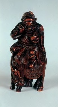 清 竹雕锺馗庐件