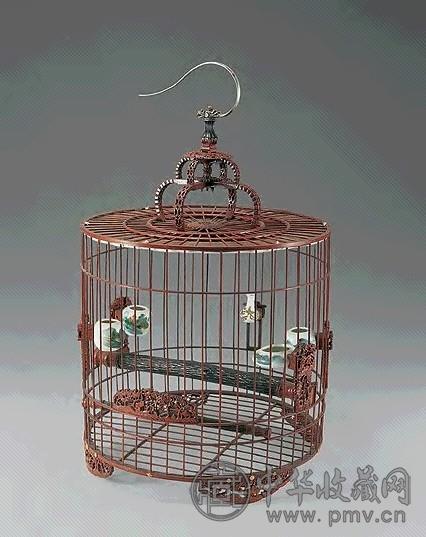 清 竹鸟笼