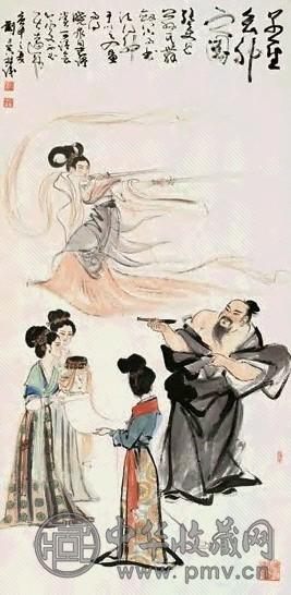 刘旦宅 草圣会神图 立轴 设色纸本