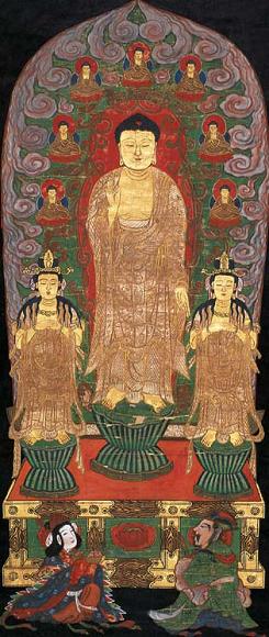 佛像 立轴 设色纸本