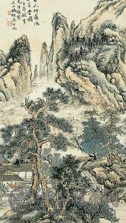 冯超然 嵩山草堂图 轴