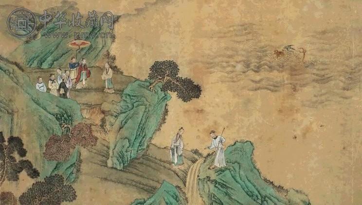 蓬莱仙岳 横幅 设色绢本