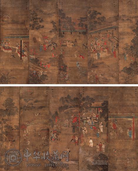 禹之鼎(款) 1713年作 汾阳王满床笏全图 立轴 设色绢本