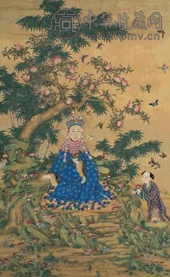 慈禧扮观音像 立轴 设色绢本