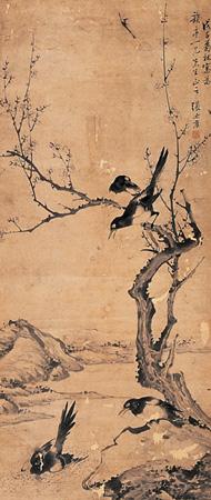 张乃耆 喜上眉梢 立轴