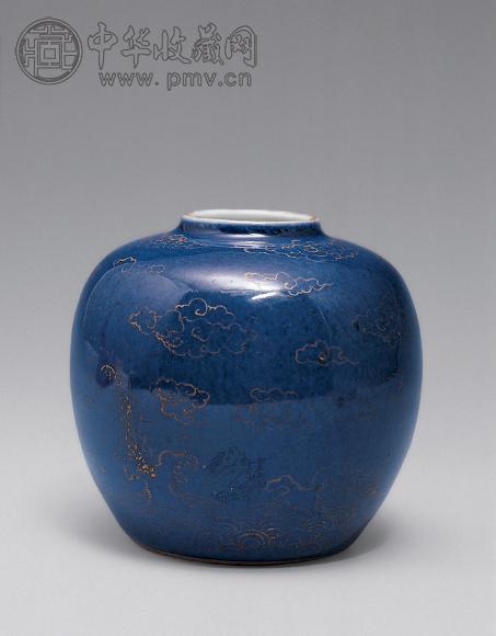 清 洒兰描金小坛