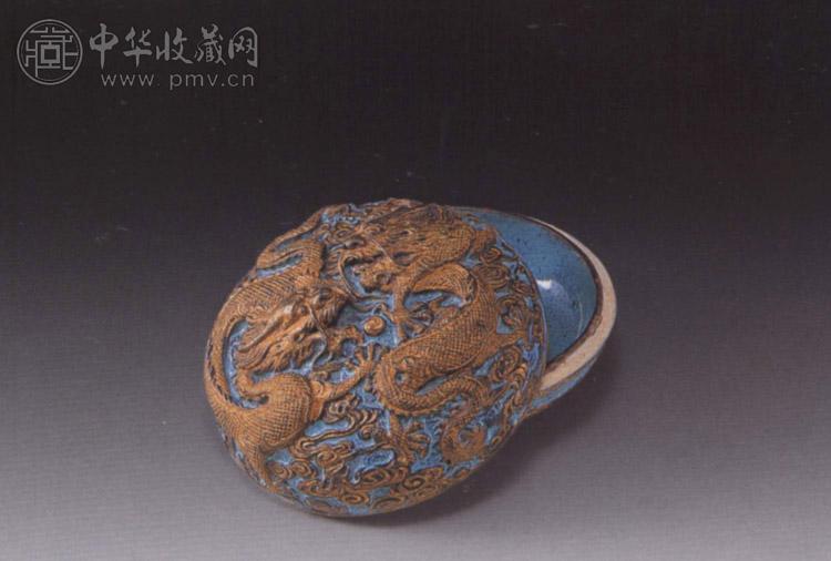 清乾隆炉钧釉描金雕云龙印盒收藏资讯|艺术家|书画家|书画名人|书法家