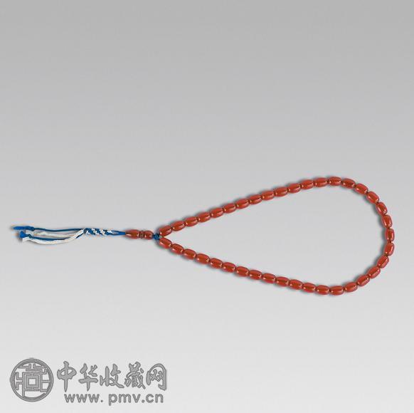 清 红蜜蜡念珠
