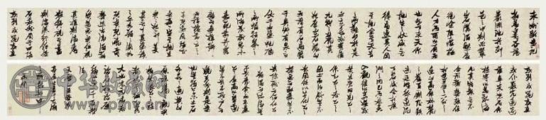 张瑞图 1625年作 草书永州新堂记 手卷 纸本