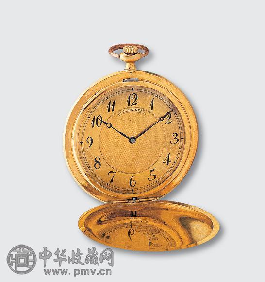 LONGINES 18K金壳二针怀表