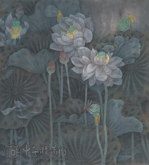 赵秀焕 癸未(2003年)作 荷花蜻蜓 镜心 设色纸本