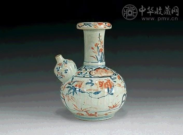 明末清初 青花五彩军持
