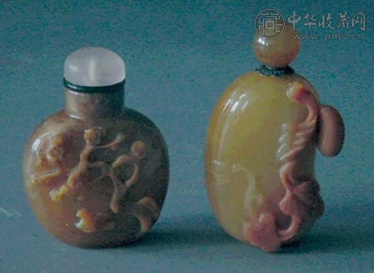 玛瑙烟壶(1组2件)