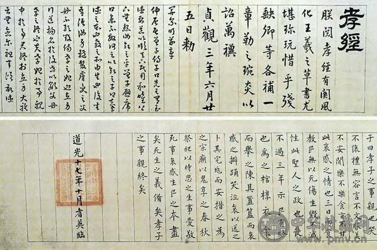 耆英 清 临各体《孝经》 卷