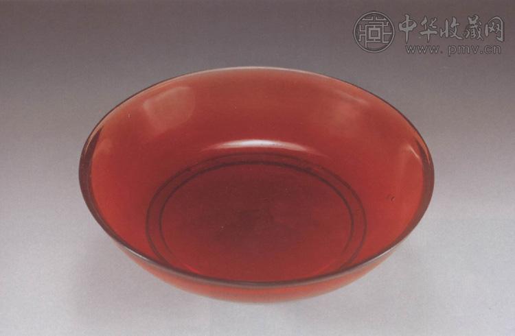 清乾隆 红料盘