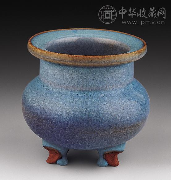 元 钧窑三足炉