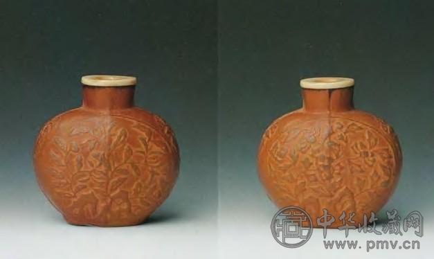 清乾隆 官模子花卉纹葫芦鼻烟壶