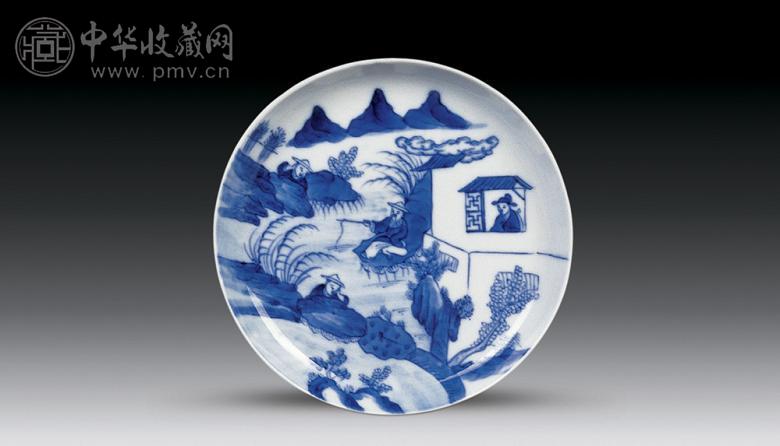 清道光 青花“双工四乐