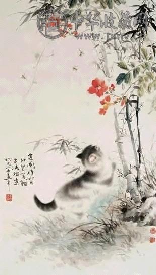 王雪涛 庭园晴窗图 立轴 设色纸本