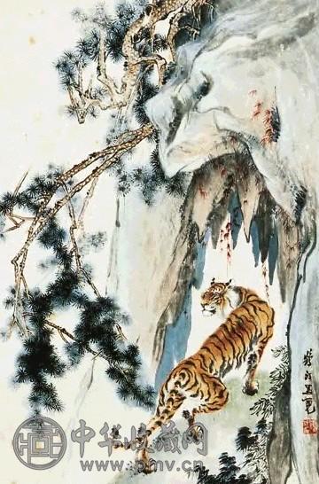 蔡鹤汀 虎 立轴 纸本