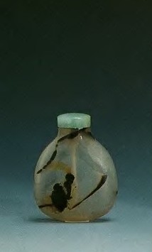 清 影子玛瑙烟壶