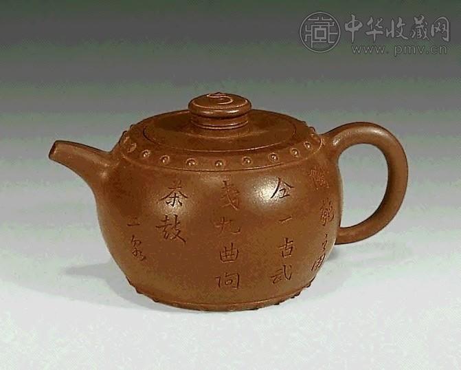 清 邵景南款紫砂鼓式壶