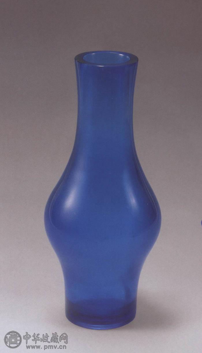 清乾隆 蓝料橄榄瓶