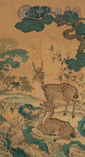 清乾隆 缂丝寿天百禄