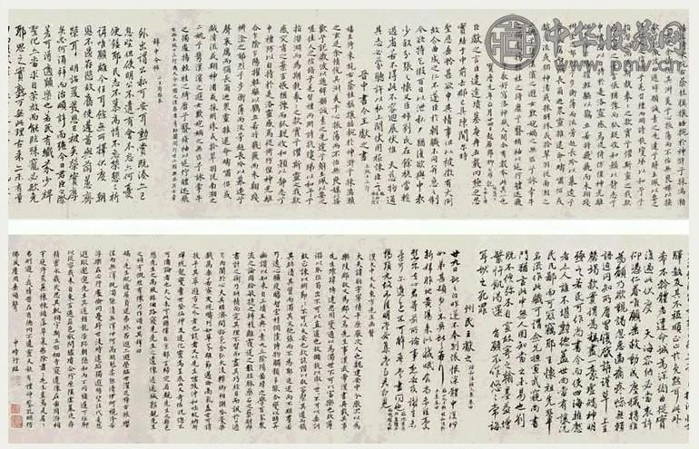 申时行 临二王法书八种 手卷 纸本