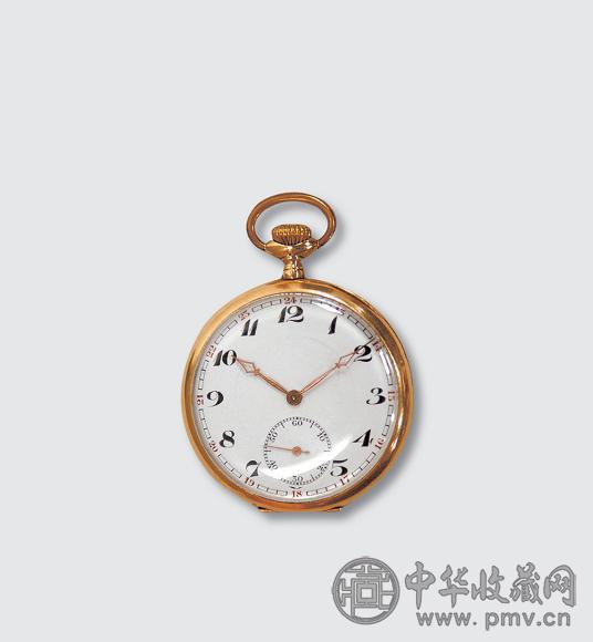 瑞士 POLHEM 14K金壳小三针开面怀表