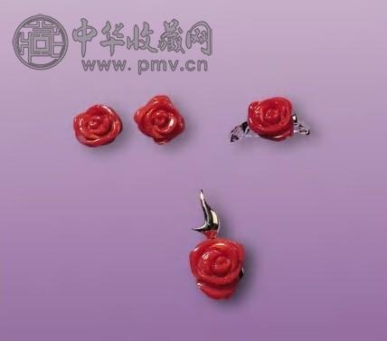 珊瑚首饰(1套4件)