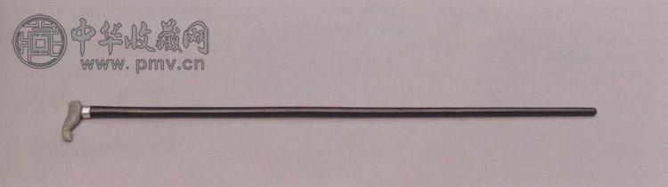 清 红木玉柄手杖