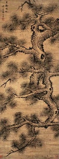 项圣谟 松 立轴 纸本墨笔