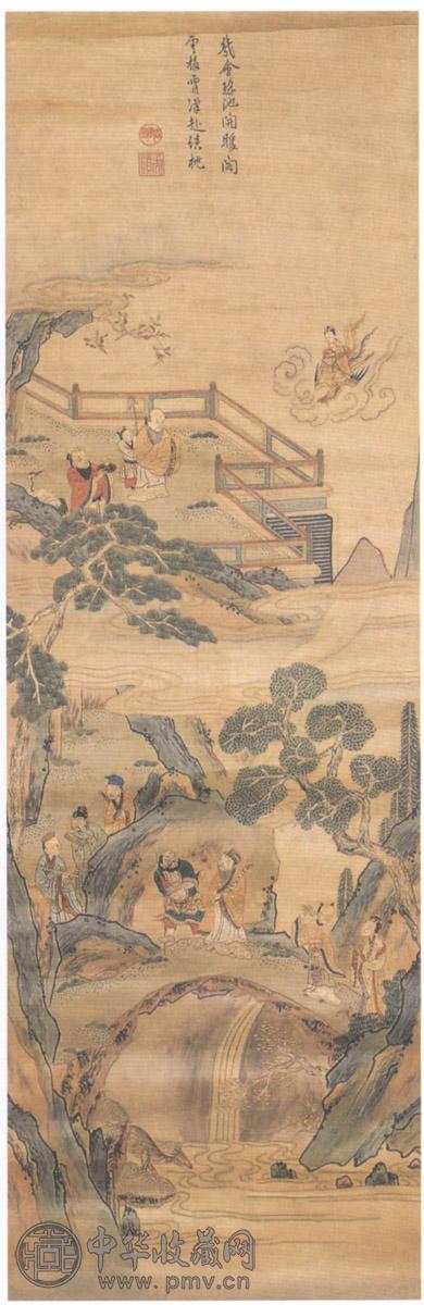清中期 绣群仙祝寿