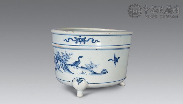 明弘治 青花芦雁炉