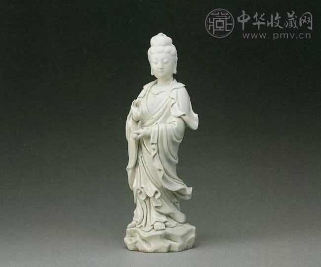 清中期 德化窑白釉观音像