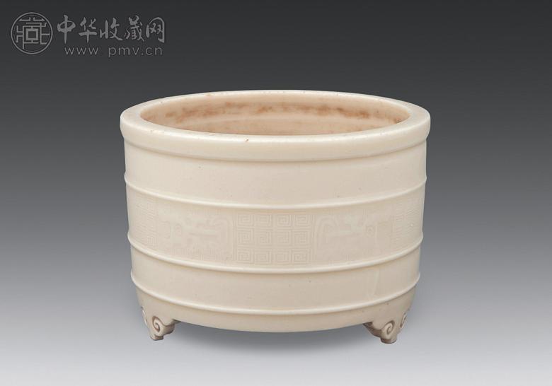 清初 德化瓷暗花香炉