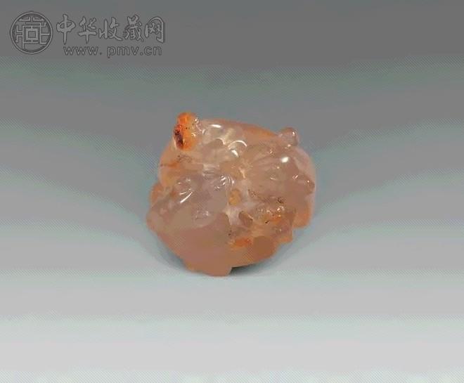 清 玛瑙巧雕双欢珮