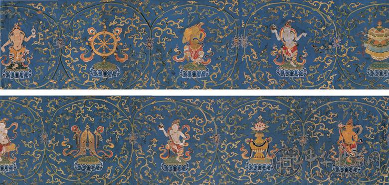 明初 衣线绣空行母帷幛