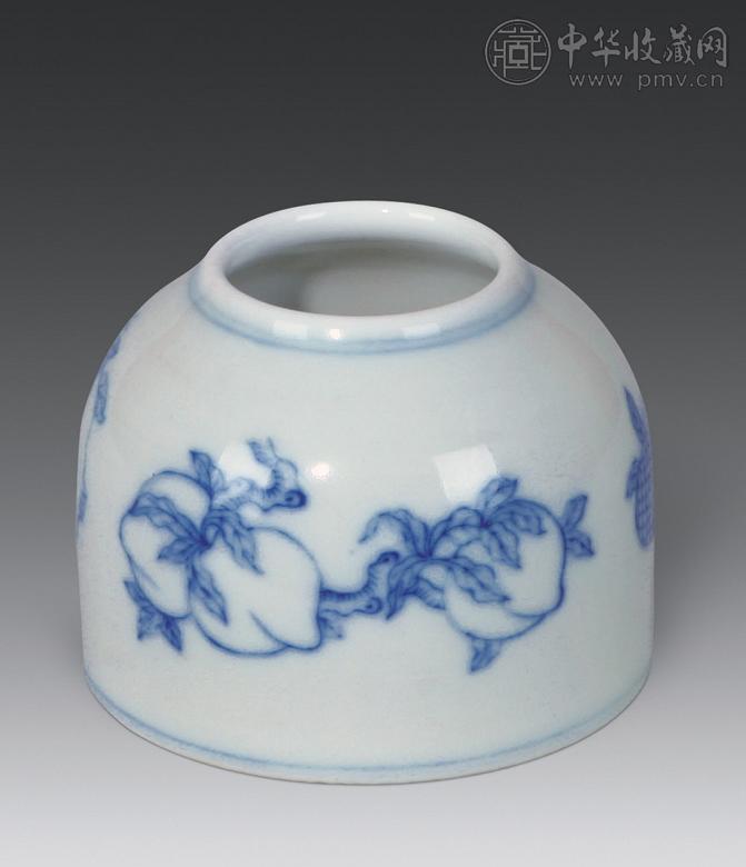 清 青花三果纹水丞