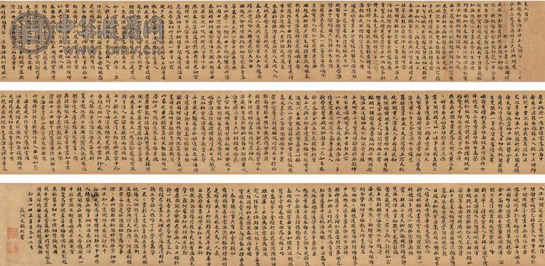 文徵明(款) 楷书 卷 绢本